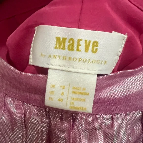 Anthropologie Maeve Alicia Crinkled Metallic Maxi Skirt - Size 8 - Picture 6 of 7